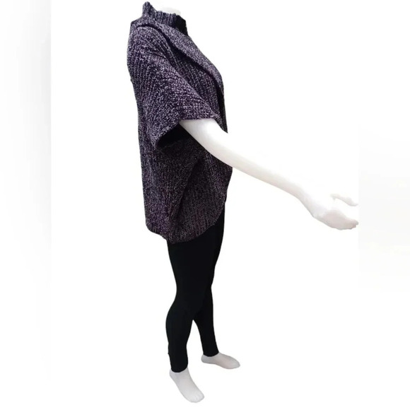 Elan Sweater/Shawl SS Gray Knit Wraparound Style One Size - Picture 3 of 7